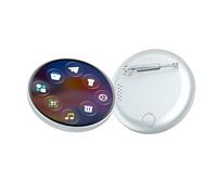 Button Touchable Screen Bluetooth-compatible App Pin Cyber Dynamic LED Collectible Gift Birthday Gift Intelligent Digital