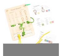 Button Training Board - Wood, 12x12in Teaching Aid Educational Game | Practical Activity For Developing Skills, Cognitive Playboard For Kids, Nursery, Kindergarten