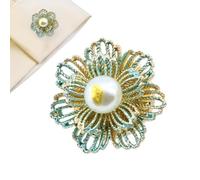 Button Trim Cuff Links with Pearls and Women's Button Closure Covers, for Wedding Blouses, Shirts, Clothing, Jeans as well as Crafts and