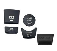 Button Trim Repair Decals Compatible with F12 6 Series 2011-2017 for F01 7 Series 2009-2014 Car Start Stop Engine Electronic Hand Brake P Switch Button Cover Stickers