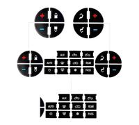 Button Trim Repair Decals Compatible with GMC for Acadia 2007-2011 for Yukon 2006-2010 2011 2012 2013 2014 1 Pcs 19-Key Car Central A/C Button Patch Sticker