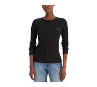 Button-Up Long Sleeve Knitwear with Round Neck L