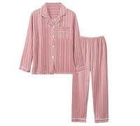 Button Up Pyjamas For Women Petite - Womens Loungewear Sets Uk Clothing Set - SleepwearSets Nightdresses & Nightshirts Ladies Night Shirts Uk Nightwear Cotton Softy Pyjama Set Loungewear (Wine #1, L)