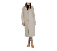 Button-Up Wool Blend Coat - female - ICHI - Single-Breasted Coats - Beige - XS - Coats XS