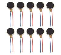 Button Vibration Motor - Metal 1x2.7x1cm 10 Pieces | Tiny Button-Type Game Controller Shaker | Small Flat Coin Pager Shaker | DC Smartphone Vibrating Motors For Electronics And DIY Projects