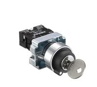 Button XB2 two or three 23 position knob turn change-over switch master switch 22 key button(Beige,2 position)