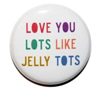Button Zombie Mini 'LOVE YOU LOTS LIKE JELLY TOTS' Fridge Magnets (1.25 Inch/32mm) MADE IN UK (Jelly Tots Style 1, 1)