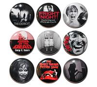 Button Zombie Set of 9 Cult Horror Movie Badges - 25mm/1 Inch