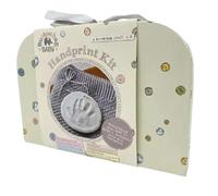 Buttonbag Baby Hand & Foot Print Kit - Baby Gift Set - Baby Keepsake Suitcase with AUR Drying Clay - Make 2 Hand and Foot Prints for Baby Memories - Suitcase to Store All Baby Keepsakes