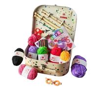 Buttonbag Bumper Knitting & Crochet Craft Kit - Learn to Knit & Crochet Buttonbag Multicolor