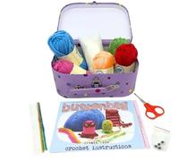 Buttonbag Learn to Crochet Craft Kit - Crochet for Beginners - Kids Crafts kit - Suitable for All Levels with Simple Patterns and Full Instructions