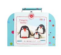 Buttonbag Penguin Family Sewing Craft Kit Learn to Sew - Kids Crafts kit - Suitable for All Levels with Simple Patterns and Full Instructions - Childrens Craft Kit with Gift Suitcase