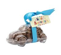 ButtonChocs Anniversary Chocolate Car - Happy Anniversary. Belgian Milk Chocolate Car Gift.