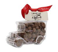 ButtonChocs Birthday Chocolate Vintage Car - I'm Not Old, I'm A Classic Belgian Milk Chocolate Birthday Gift.