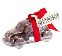 ButtonChocs Chocolate Car - Piston Power. Belgian Milk Chocolate Car Gift.