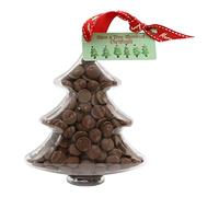 ButtonChocs Christmas Chocolate Tree - Have a Tree-Mendous Christmas. Belgian Milk Chocolate Gift for Christmas.