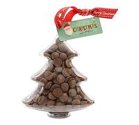 ButtonChocs Christmas Chocolate Tree - Merry Christmas. Belgian Milk Chocolate Gift for Christmas.