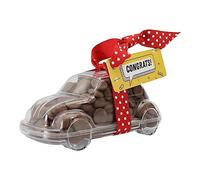 ButtonChocs Congratulations Chocolate Car - Congrats. Belgian Milk Chocolate Congratulations Gift. Celebration Gift.