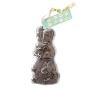 ButtonChocs Easter Standing Bunny. Belgian Milk Chocolate Gift. Easter Chick and Easter Egg Label