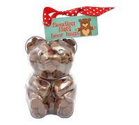 ButtonChocs Get Well Soon Chocolate Teddy Bear - Sending Big Bear Hugs. Belgian Milk Chocolate Thinking of you Gift.