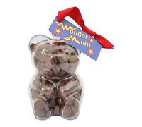 ButtonChocs Mothers Day Chocolate Teddy Bear - Wonder Mum. Belgian Milk Chocolate Mothers Day Gift.