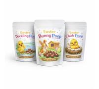 ButtonChocs The Great Easter Poop Hunt Collection - Easter’s Cheekiest Chocolate Gift Set | Bunny, Chick & Duckling Poop | Funny Easter Chocolate | Alternative Easter Egg Chocolate Gift