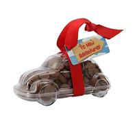 ButtonChocs To New Adventures Chocolate Car. Belgian Milk Chocolate Leaving Gift. Goodbye Gift.