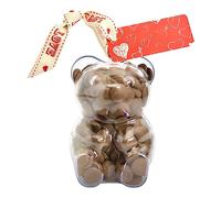 ButtonChocs Valentines Chocolate Teddy Bear - Lovehearts. Belgian Milk Chocolate Valentines Day Gift. Mothers Day Gift.