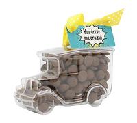 ButtonChocs Valentines Chocolate Vintage Car - You Drive Me Crazy. Belgian Milk Chocolate Gift. Birthday Gift. Anniversary Car Gift.