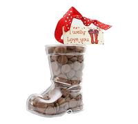 ButtonChocs Valentines Chocolate Welly Boot - I Welly Love You. Belgian Milk Chocolate Valentines Gift.