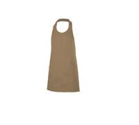 Buttoned bib apron Velilla Beige 75x80 cm