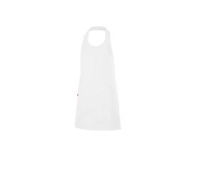 Buttoned bib apron Velilla Blanc 75x80 cm