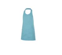 Buttoned bib apron Velilla Bleu 75x80 cm