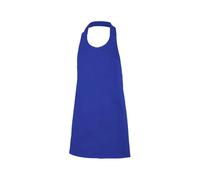 Buttoned bib apron Velilla Bleu 75x80 cm