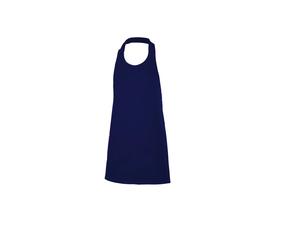 Buttoned bib apron Velilla Bleu 75x80 cm