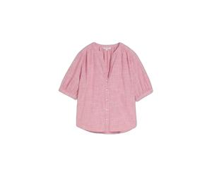 Buttoned Cotton Blouse for Women Tom Tailor Rouge 46
