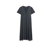 Buttoned mid-length printed dress for women Superdry Bleu M