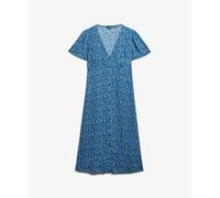 Buttoned mid-length printed dress for women Superdry Bleu S