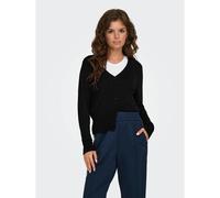 Buttoned V-Neck Cardigan Black
