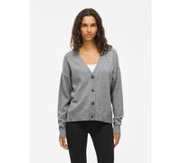 Buttoned V-Neck Cardigan grey