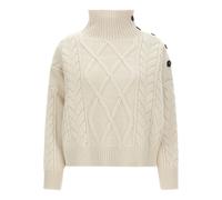 Buttoned Wool-Cashmere Jumper - female - Yves Salomon - Turtlenecks - Beige - S - Knitwear S