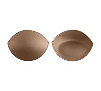 ButtonMode Extra Padded Bra Cups Insert or Sew in, Instant Push up Size up Boost up Support, Breast Enhancer for Most Dresses, Brown, A