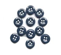ButtonMode Industrial Shirt Buttons US Military Spec, 20 Ligne, Style 29, Type I, Class 1 or D, Fits Class A, B, C Workshop and Work Shirts, Measure 13mm (0.50 in), Blue Denim, 12-Buttons