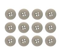 ButtonMode Tan Khaki Light 3/4 Inch (19 mm) Round Military Uniform Buttons, 12-Piece Set