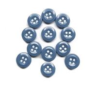 ButtonMode Work Shirt Buttons 13mm 20L Style 29 for Army, Dickies, Carhartt, Wrangler, Red Kap, Fits Class A, B, C Workwear, Military Spec Industrial Strength, Size 1/2", Blue Postman, 12-Buttons