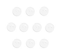 Buttons 1/2 Inch (1/2”) 2 Hole 10 Pieces - White Black Clear - Sewing Crafts Replacement Button - Perfect for Crafts, Coats, Shirts, Pants, Shorts, Cardigans, Blazers, Skirts (Clear)