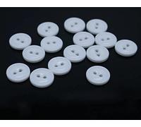 Buttons, 100pcs 9mm/10mm/11mm/12mm/15mm/18mm Polyester Button Cute Fisheye Buckle Sewing Button Accessories Resin Shirt Button for DIY (Color : Pearl no Edge, Size : 15mm) (Color : White with Edge,