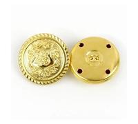Buttons 10Pcs 12-30mm Metal Button Retro Hollow Copper Coat Jacket Shank Buttons DIY Clothing Decoration Buckle Sewing Accessory(B3-15-Gold,28mm)