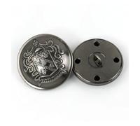 Buttons 10Pcs 12-30mm Metal Button Retro Hollow Copper Coat Jacket Shank Buttons DIY Clothing Decoration Buckle Sewing Accessory(B3-13-Black,12mm)