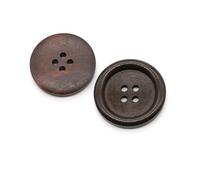 Buttons 10PCS 2/4 Holes Round Wooden 10-38mm Buttons for Clothing Coat DIY Decorations Sewing Accessories 5 Colors Optional(Type-P,10pcs 38mm)